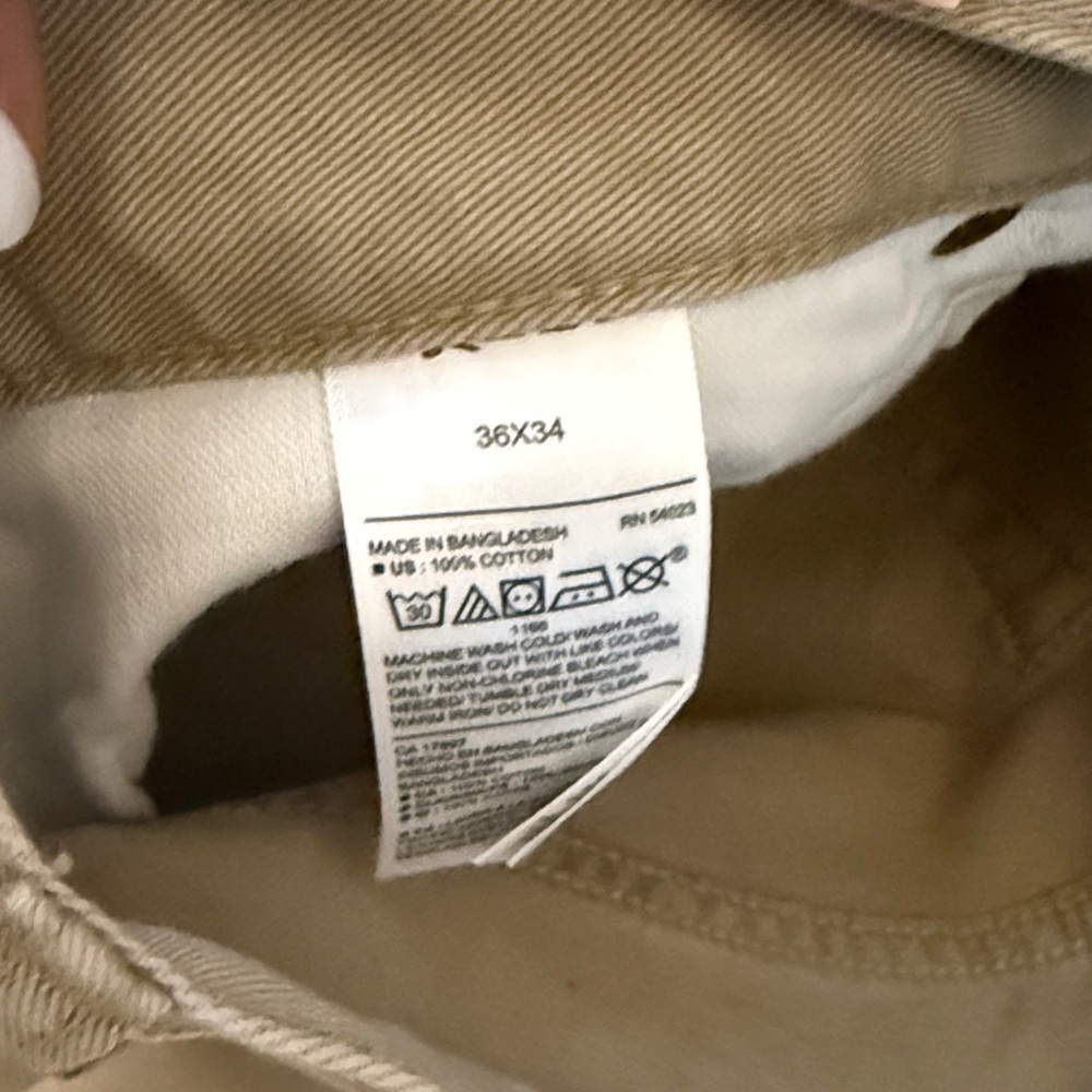 Old Navy Beige Straight-Leg Trousers - Picture 4 of 5